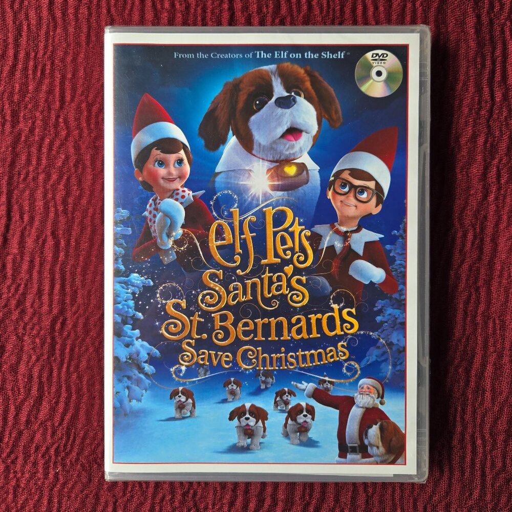 Elf on the Shelf "Elf Pets Santa's St. Bernard's Save Christmas" DVD Movie (NWT)